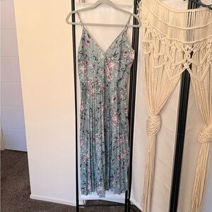 SHEIN Floral Maxi Dress in Blue and Pink